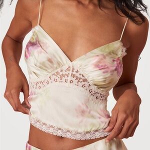 LoveShackFancy Spritely Satin Silk Floral Cami